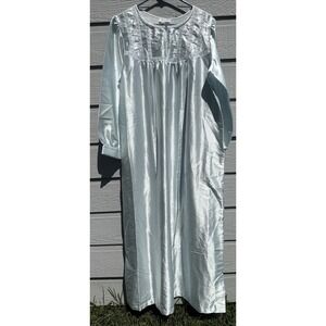 Vtg Barbizon Lingerie Grandmacore Floral Long Nightgown Cottagecore Prairie Lace